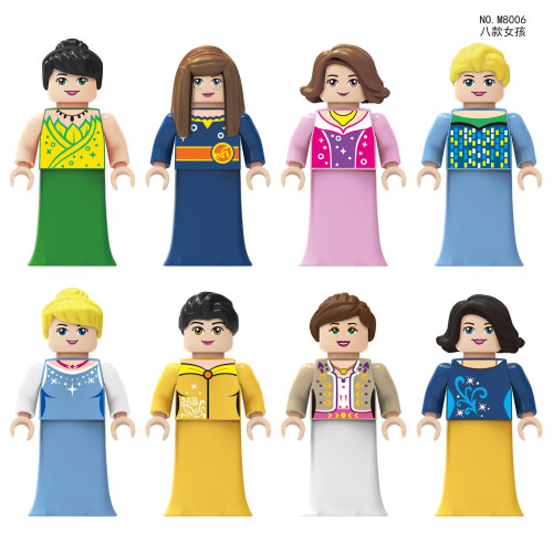 (Princesse M8006) Mini-figurine jouet compatible Lego - Ensemble de briques de construction