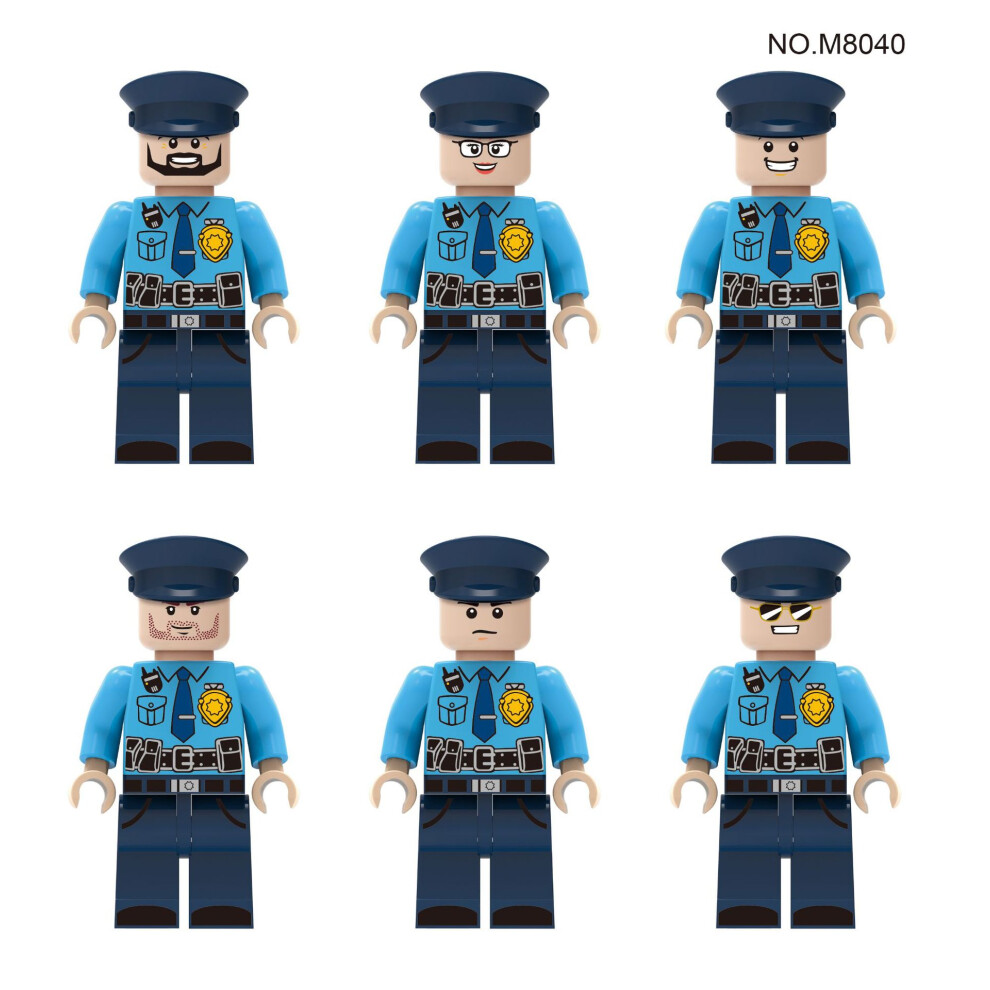 (Police M8040) Mini Figure Toy Minifigure Fit Lego Building Block Set Toy