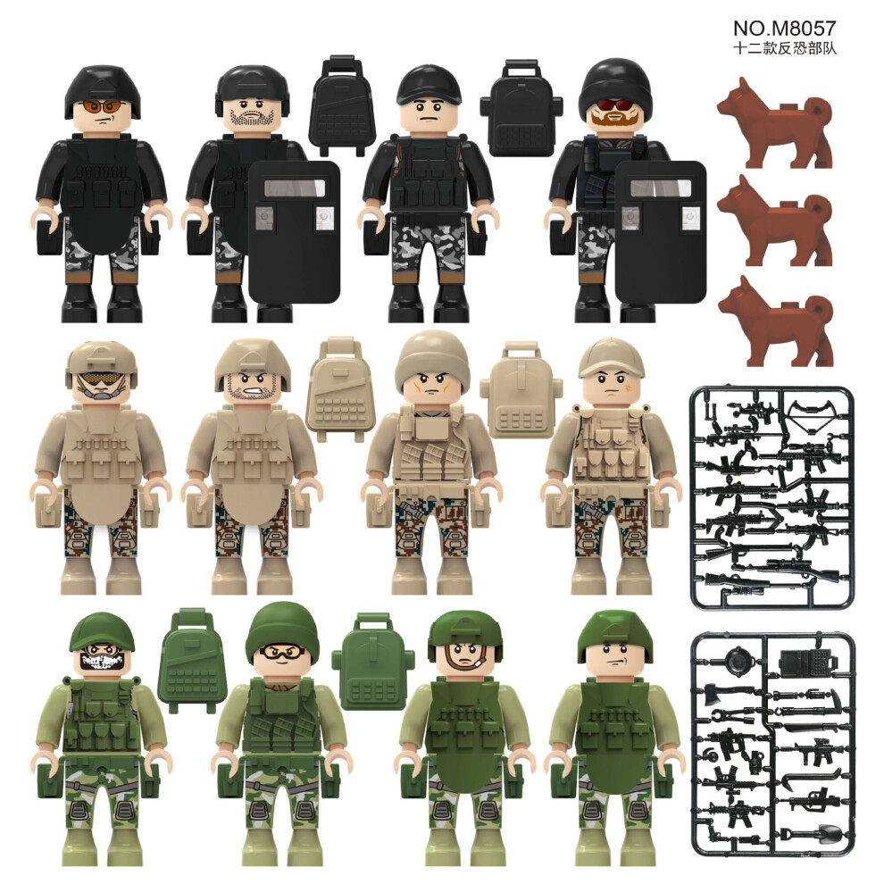 (SWAT M8057) Mini Figure Toy Minifigure Fit Lego Building Block Set Toy