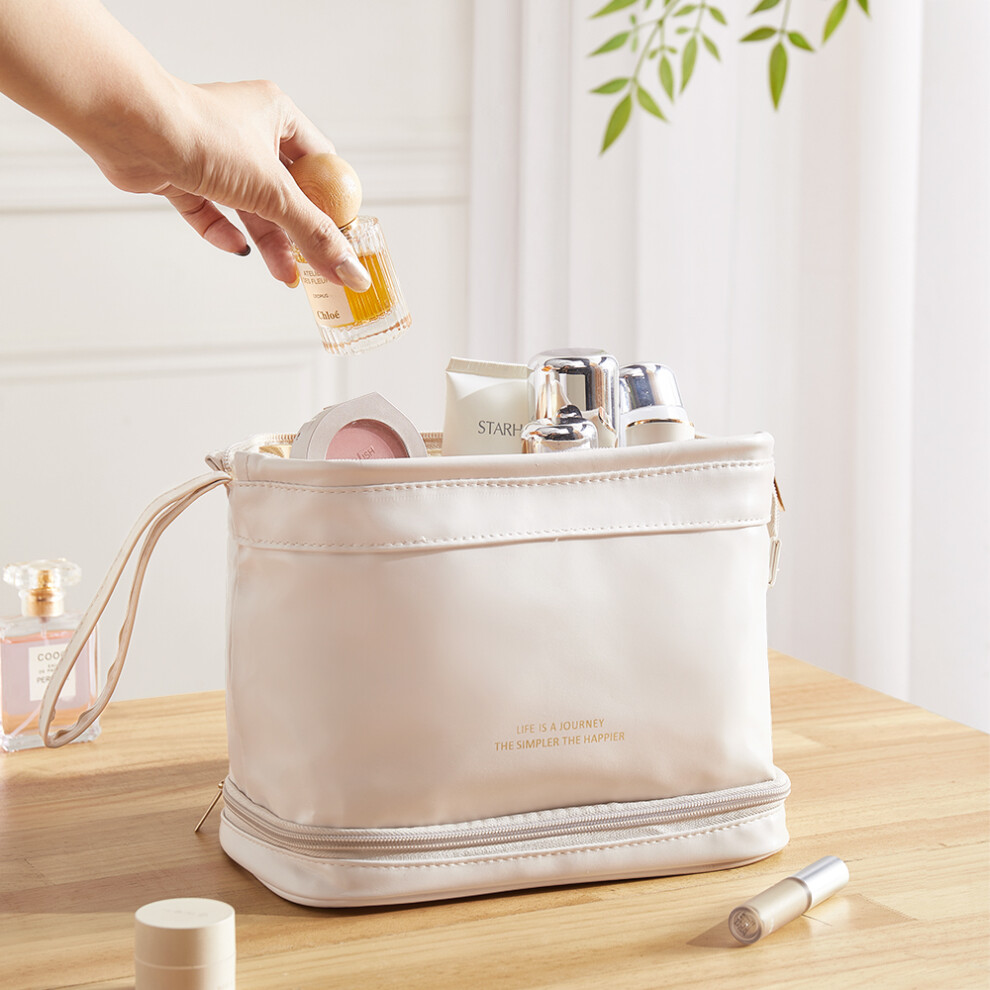 Double Tier Large Travel Makeup Bag