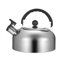 (Silver) 3l Whistling Kettle Tea Stove Gas Camping Stainless Steel Teapot Water Kettle