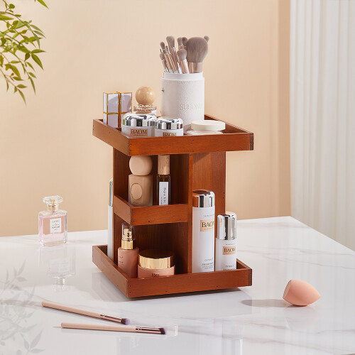 Living And Home Open-Style Swivel Retro Makeup Orgainzer 1