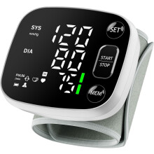Blood Pressure Monitors for Home Use Rechargeable Blood Pressure Cuff Wrist Digital BP Machine with LED Backlit Display, Voice Broadcast, 240 Memory S