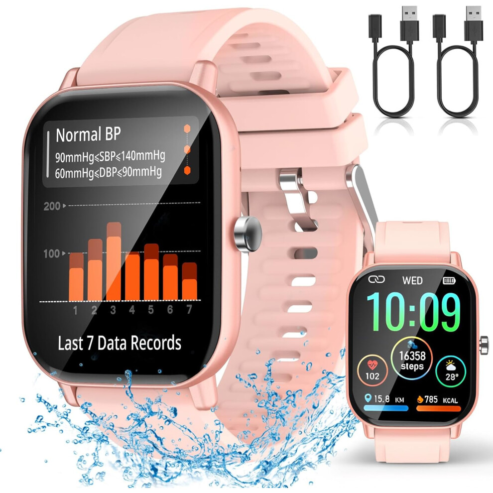 Blood Pressure Watch, Smart Watch, Reloj Inteligente Para Mujeres, 2.01" Hd Waterproof Dial/Answer Fitness Tracker With Oxygen Monitor Smartwatch For 7386060659505