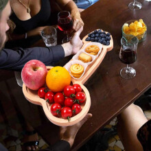 Funny Aperitif Board,Solid Wood Charcuterie Platter and Cheese Board, Novelty Kitchen Cutlery Wine Fruit Meat Cheese Platter,Ideal Bachelor Party Hous