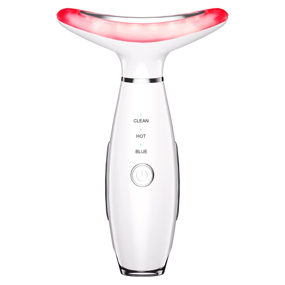 3-in-1 Beauty Massager for Face and Neck, Based on Triple Action LED, Thermal, and Vibration Technologies for Skin Care,Improve,Firm,Tightening and Sm