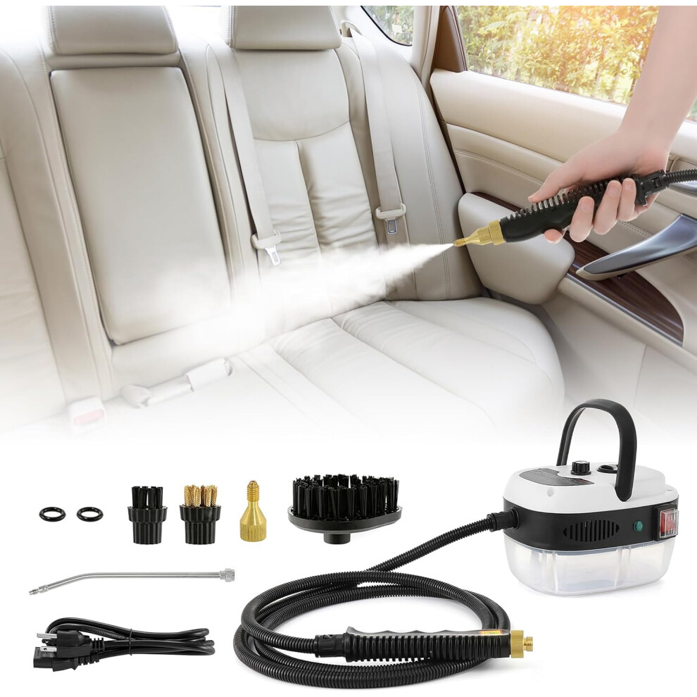 2500W Car Steamer for Auto Detailing High Pressure Handheld Steam Cleaner with Water Tank Portable Electric Steam Cleaning Machine Home Use Kitchen Fl