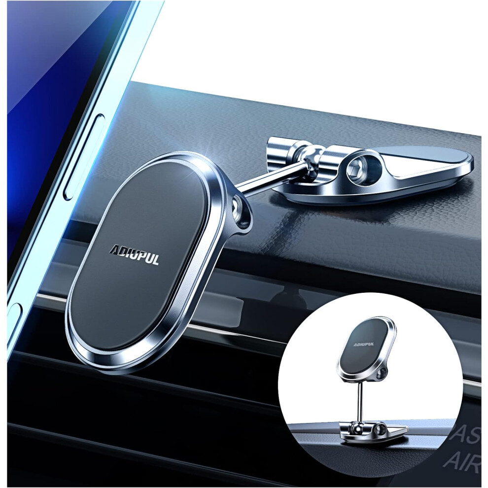 Magnetic Phone Holder For Car Metal Upgrade 6X Magnets Phone Mount Double 360 Rotation Super Sticker Phone Holder Car Mount Easy Install Suitable For