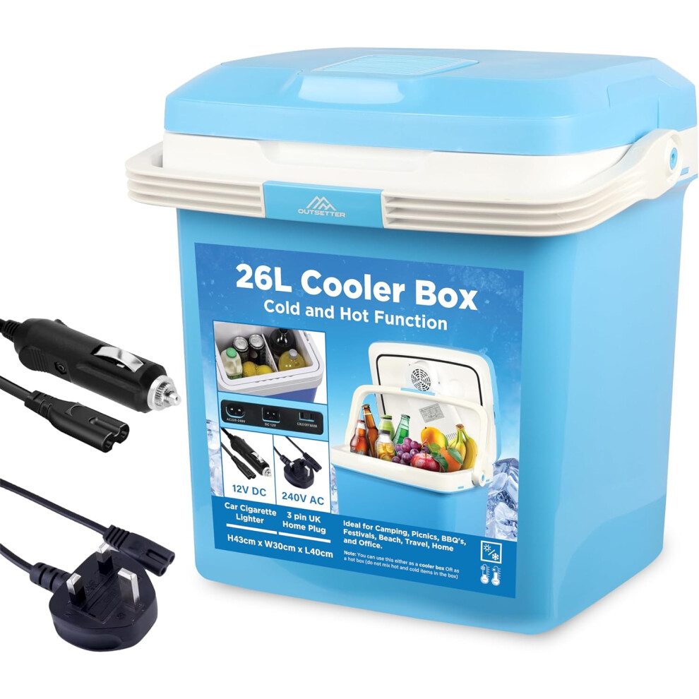 26L Electric Cooler Box Power 12V Car Cigarette Lighter Cool Fridge Camping