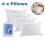 Imperial Rooms Quilted Pillows 4-Pack Soft Luxury Pattern Design Hotel Quality Pillow 1
