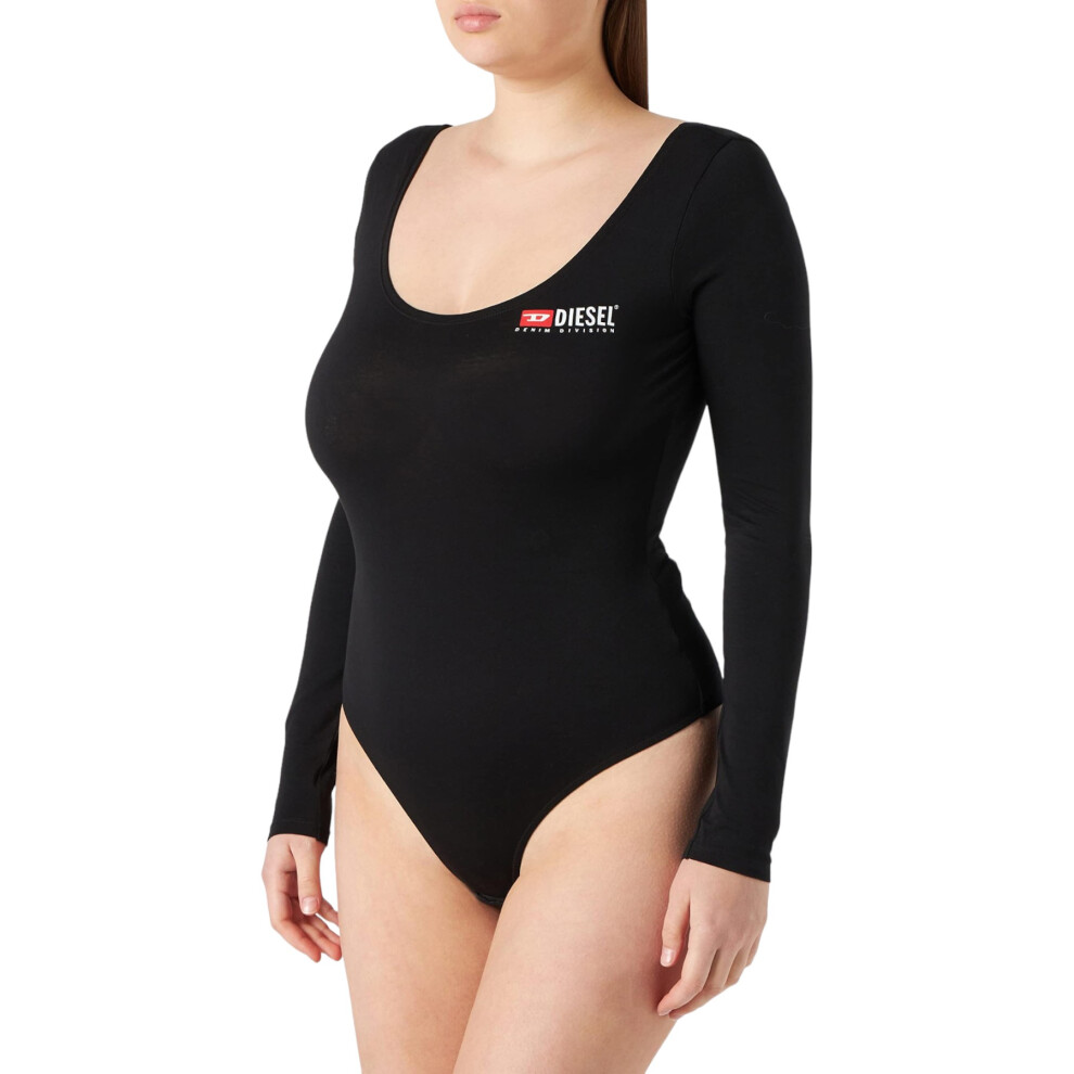 (Black, L) Diesel UFTK-BODY-LS-UW Womens Bodysuits