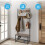 House of Home (Rustic Brown) Coat Rack Stand Shoe Storage Bench 9 Hooks Rustic 7