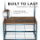 House of Home (Rustic Brown) Coat Rack Stand Shoe Storage Bench 9 Hooks Rustic 9