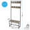 House of Home (Rustic Light Brown) Coat Rack Stand Shoe Storage Bench 9 Hooks Rustic 3