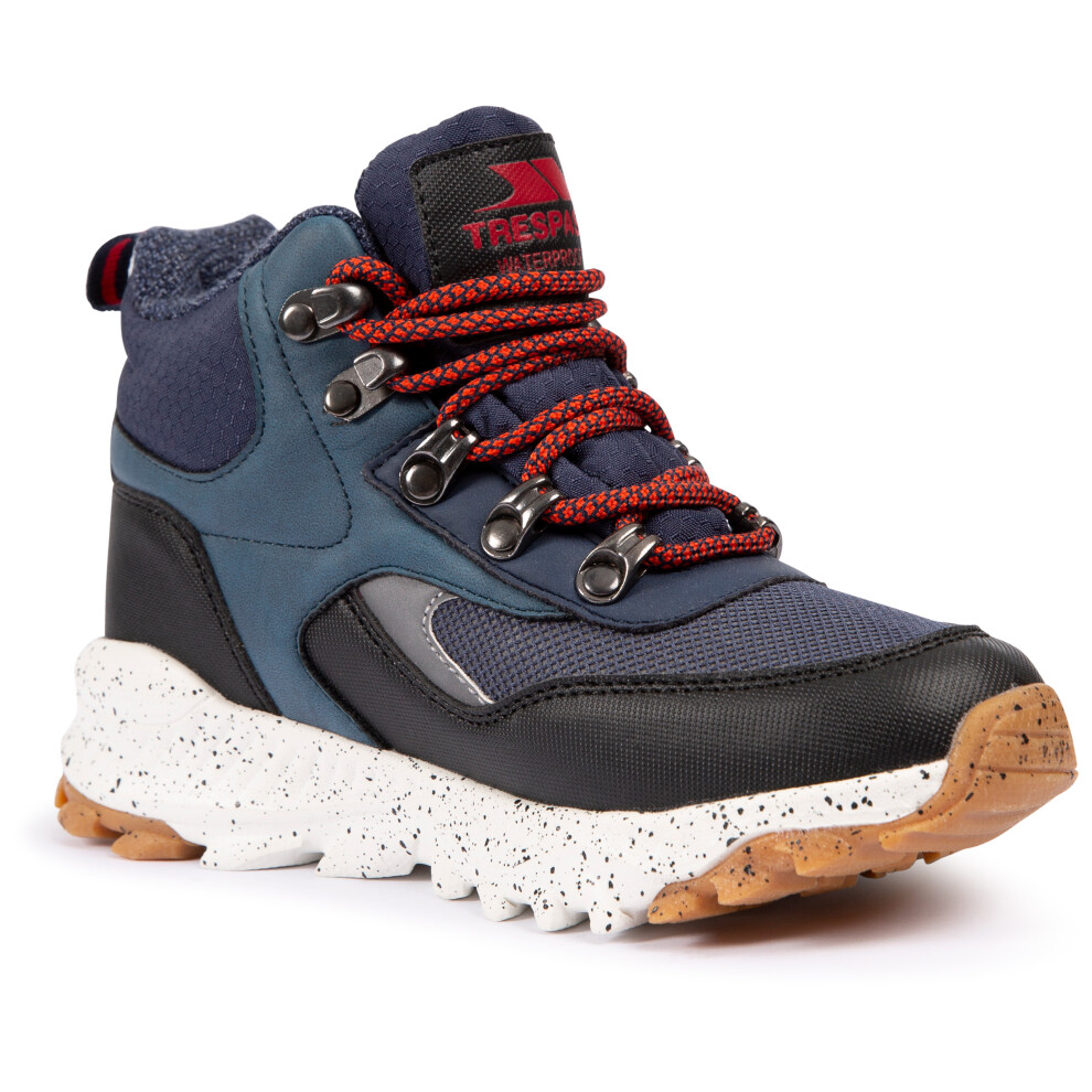 (35, Navy) Trespass Kids Walking Boots Waterproof Breck