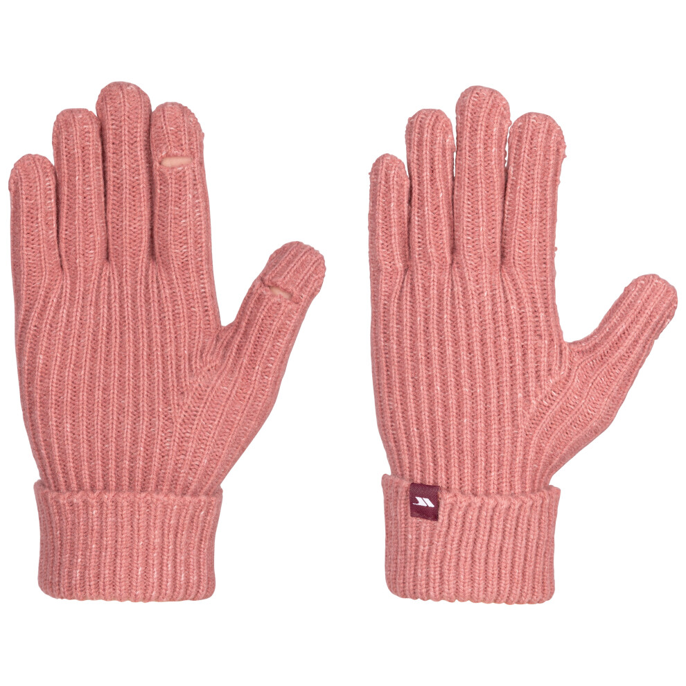 (L/XL, Light Mulberry) Trespass Womens Glove Touch Screen Wool Blend Dom