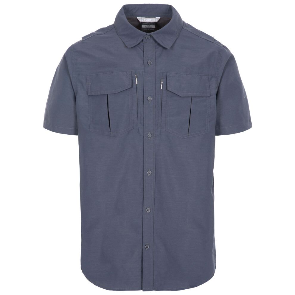 (S, Dark Grey) Trespass Mens Short Sleeve Shirt Quickdry Uv Top