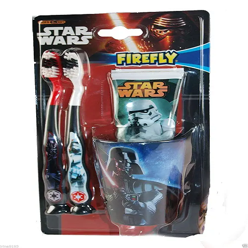 Star Wars Disney Star Wars Firefly  Gift Set 2 x Toothbrush Toothpaste 75ml & Beaker (x6 ) 1