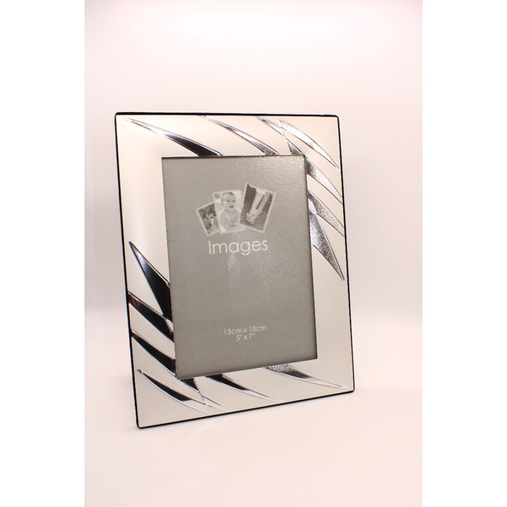 Two Tone Brushed Silver Photo Frame