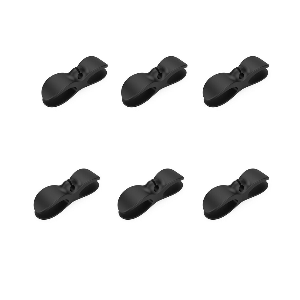 (Black 6Pcs) Upgraded Cord Organizer For Appliances Soft Silicone Material Cord Wrapper 9468806695195