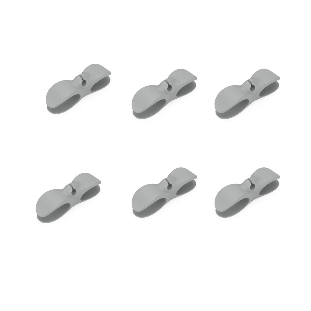 (Grey 6Pcs) Upgraded Cord Organizer For Appliances Soft Silicone Material Cord Wrapper 9468806695232