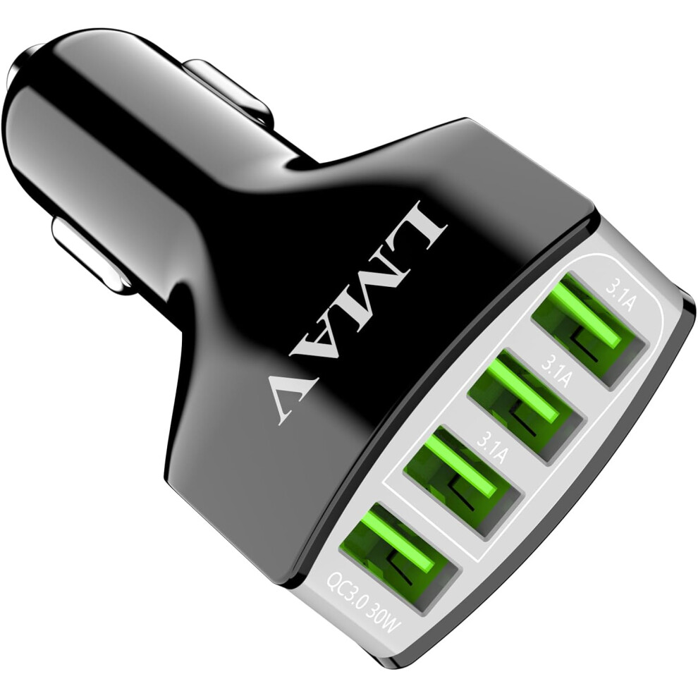 Car Charger, 4 Usb Car Charger Adapter, Qc3.0 Car Phone Charger Fast Charging Compatible With All Smartphone Tablet And Other Electronic Devices. 6223682515776