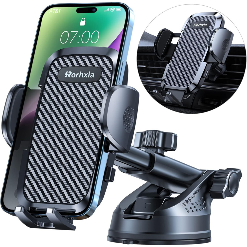 3-In-1 Phone Mount For Car [2024 Most Stable And Flexible Suction Cup] Vent Dashboard Windshield Cell Phone Holder Car Fit For Iphone 15 14 13 12 Pro 6223682513567