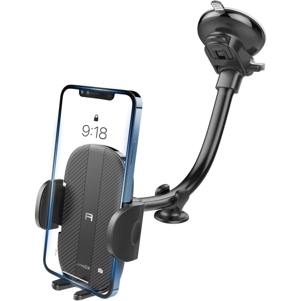 Cell Phone Holder For Car Phone Mount For Car Long Arm Dashboard Windshield Car Phone Holder Mount Strong Suction Cup Anti-Shake Stabilizer Phone Car 6223682514038