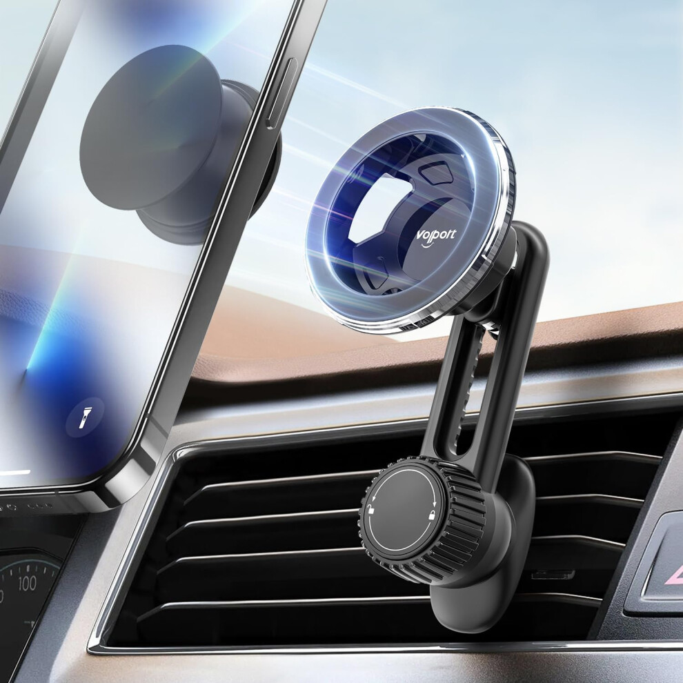 Magnetic Phone Holder For Car Vent, [Non Blocking] Car Phone Holder For Iphone Magsafe, Strong Magnet Car Vent Mount For Iphone 15 14 13 Pro Max Mini 6223682514052