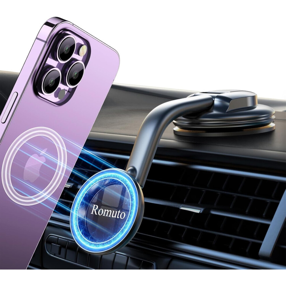 For Iphone Magsafe Car Mount,(Strong Magnets)Magnetic Phone Holder For Car Dashboard Windshield(Anti-Shake)Hands Free Car Phone Holder For Iphone 15 P 6223682514403