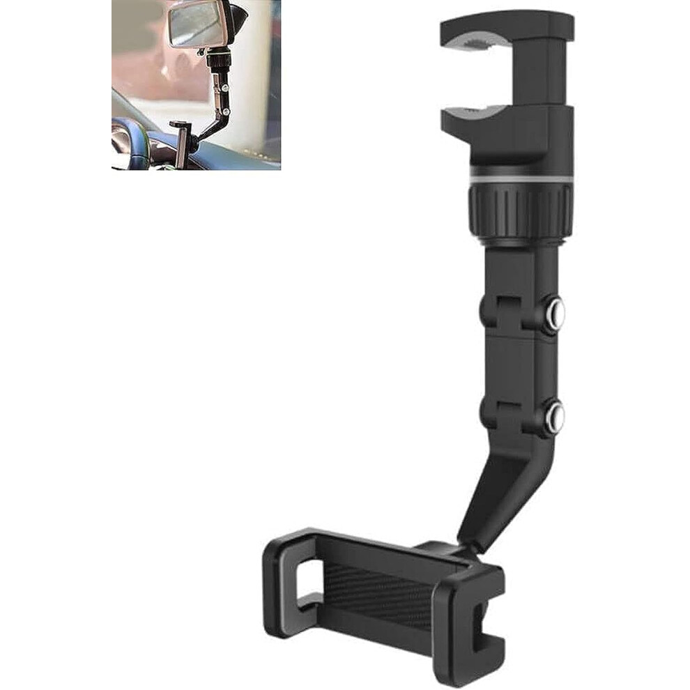 360 Rearview Mirror Phone Holder,Car Rearview Mirror Mount Phone And Gps Holder,Universal 360 Degrees Rotating Car Phone Holder,Cell Phone Automobile 6223682514434