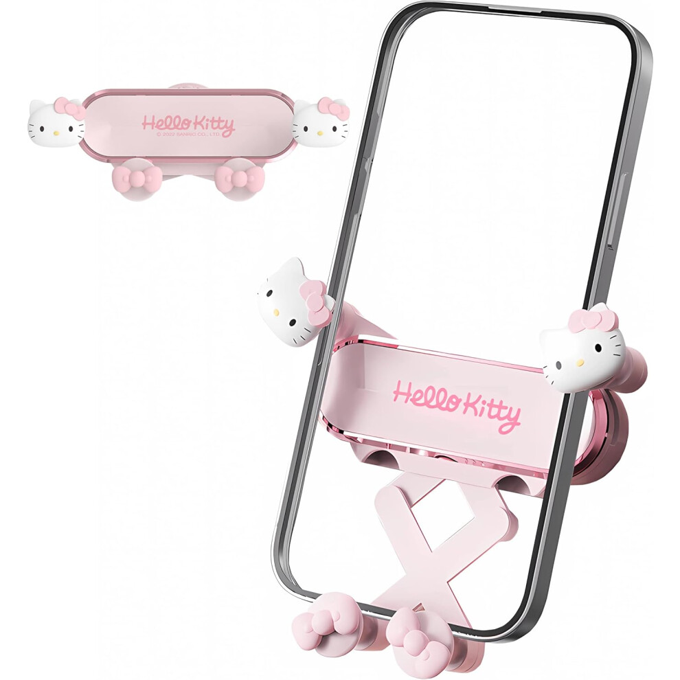 Car Phone Holder Mount For Women [Cute ], 2023 Upgrade Gravity Car Phone Mount With Sturdy Air Vent Clip Auto Lock Cell Phone Holder Mount For Iph Pink 6223682514489
