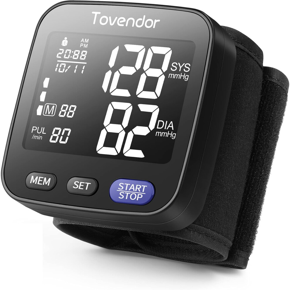 Nuonove Blood Pressure Monitor, Portable Automatic Digital Bp Monitor Irregular Heart Beat Detection With Large Display Screen Adjustable 5.3"-8.5" Cuff For H