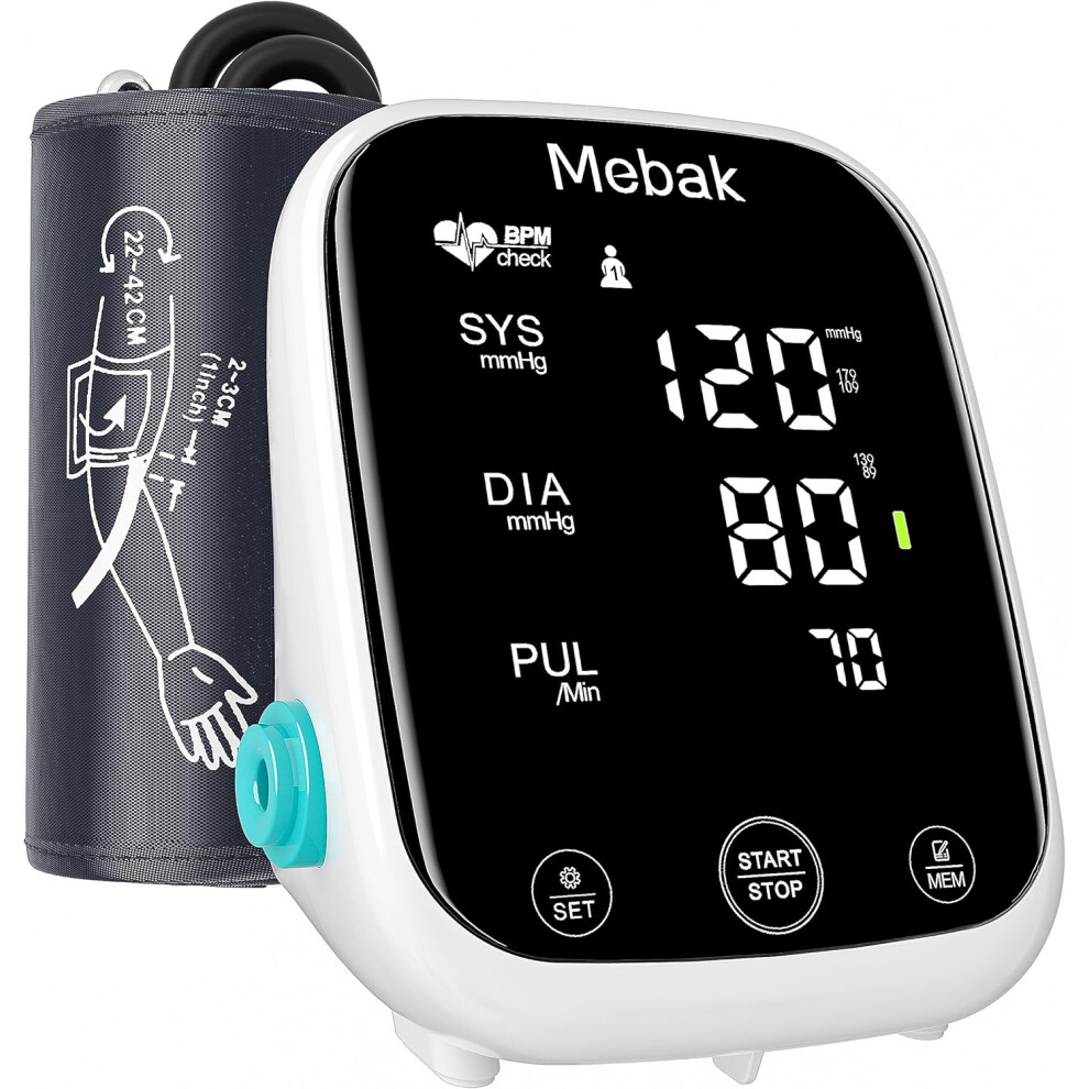 Nuonove Blood Pressure Monitor, Upper Arm Bp Cuff, Blood Pressure Gauge For Home Use, Voice Broadcast, 8.7-16.5 Inches Adjustable, 2 Users