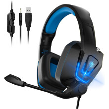 Wired Gaming Headset, Wired PC Headset for Xbox One, PS5, PS4,Laptop, Switch, H2 Over-Ear Gaming Headphones with Noise Cancelling Mic & LED Light & Vo