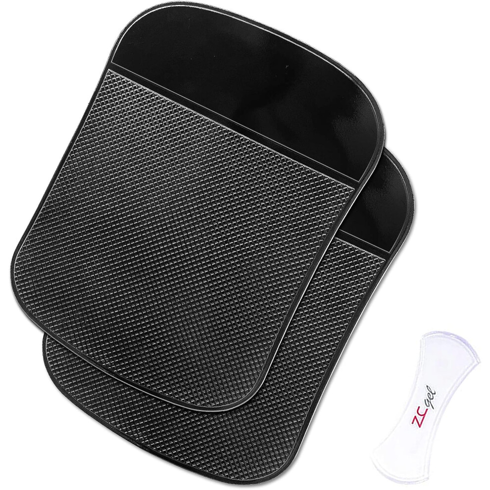 Car Dashboard Sticky Pad (2 Pack), Larger Size Reusable And Washable Anti-Slip Cell Pads With Strong Adhesive, Can Hold Cell Phones, Sunglasses, Coins 6223682514526