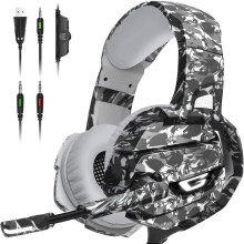 Gaming Headset with Microphone, Gaming Headphones Stereo 7.1 Surround Sound PS4 Headset 50mm Drivers, 3.5mm Audio Jack Over Ear Headphones Wired for P