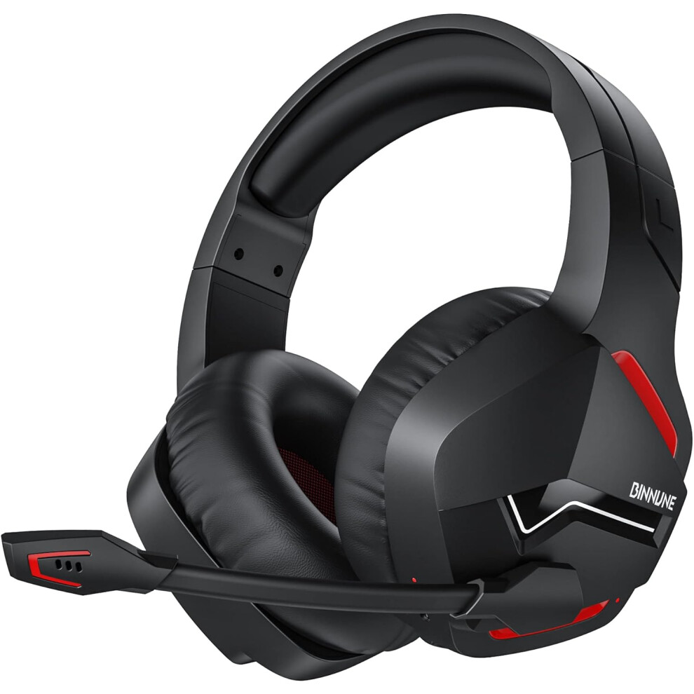 Nuonove Wireless Gaming Headset With Microphone For Pc Ps4 Ps5 Playstation 4 5, 2.4G Wireless Bluetooth Usb Gamer Headphones With Mic For Laptop Computer