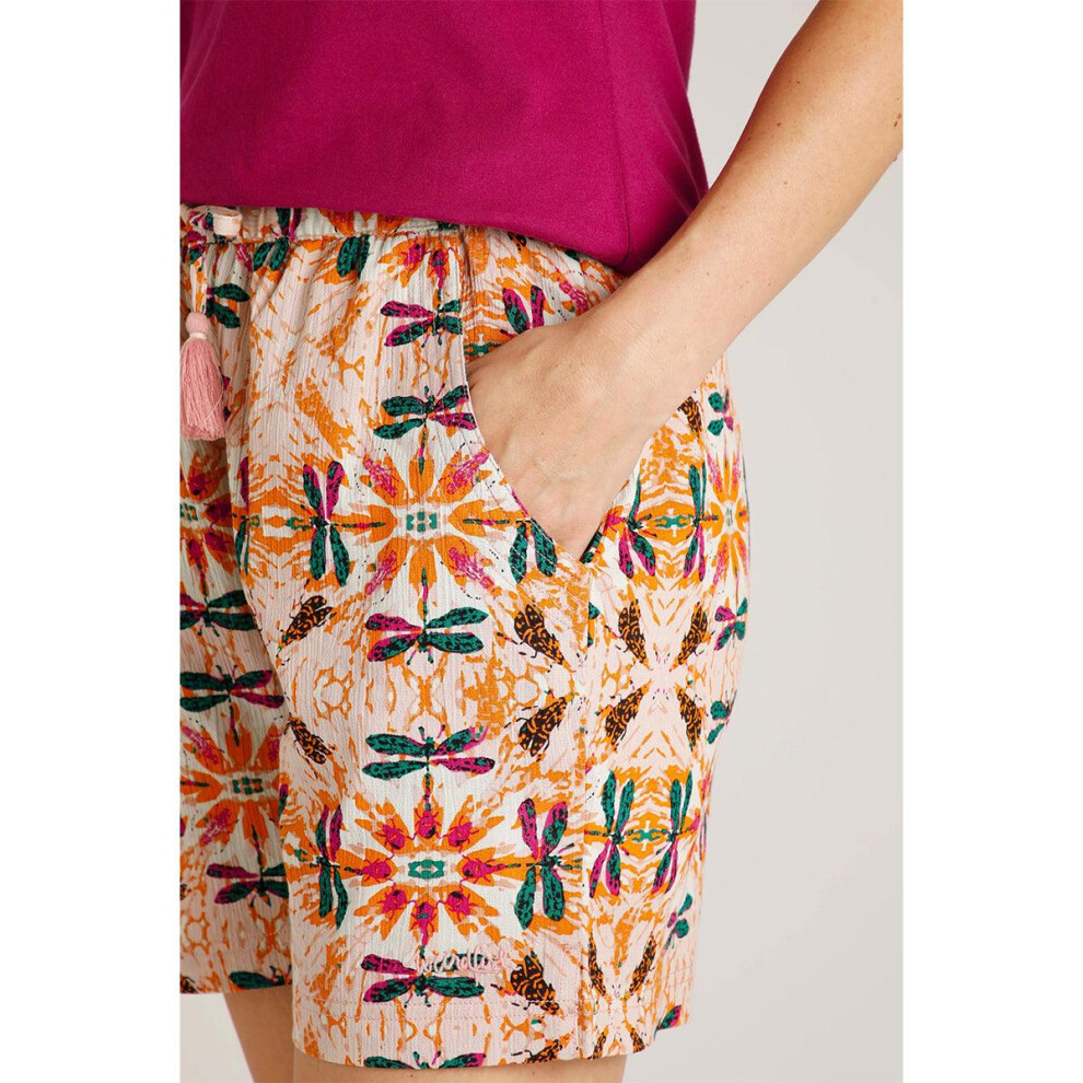 (18) Weird Fish Women's Naha Organic Cheesecloth Shorts - Pale Pink-image-OPC-PF86PF8-NEW