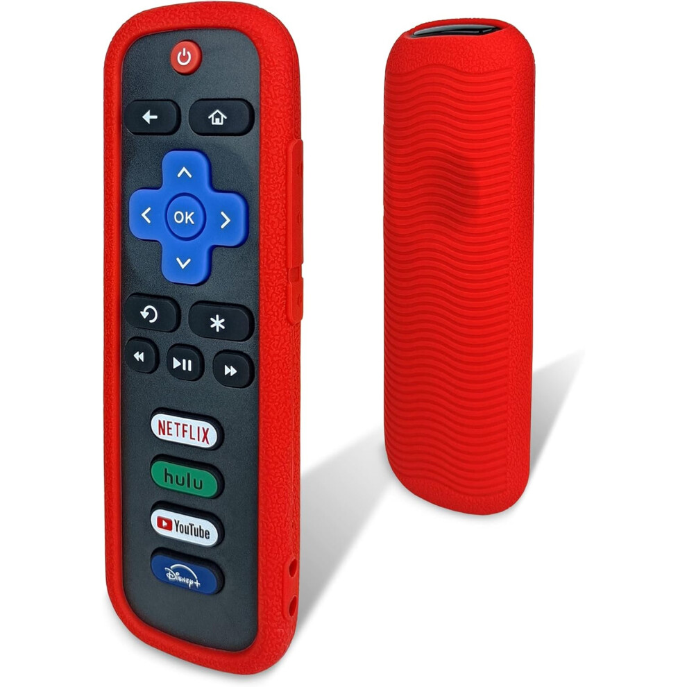 Protective Cover For Roku Remote - Environmentally Friendly Silicone Material, Drop-Proof, Dust-Proof, Washable, Compatible With Most Models Of Roku V 6223682516988