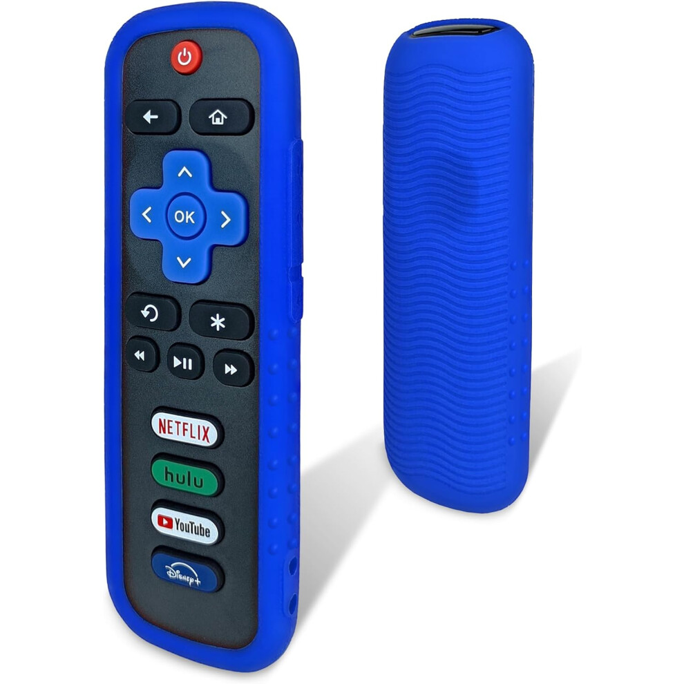 Protective Cover For Roku Remote - Environmentally Friendly Silicone Material, Drop-Proof, Dust-Proof, Washable, Compatible With Most Models Of Roku V 6223682516971