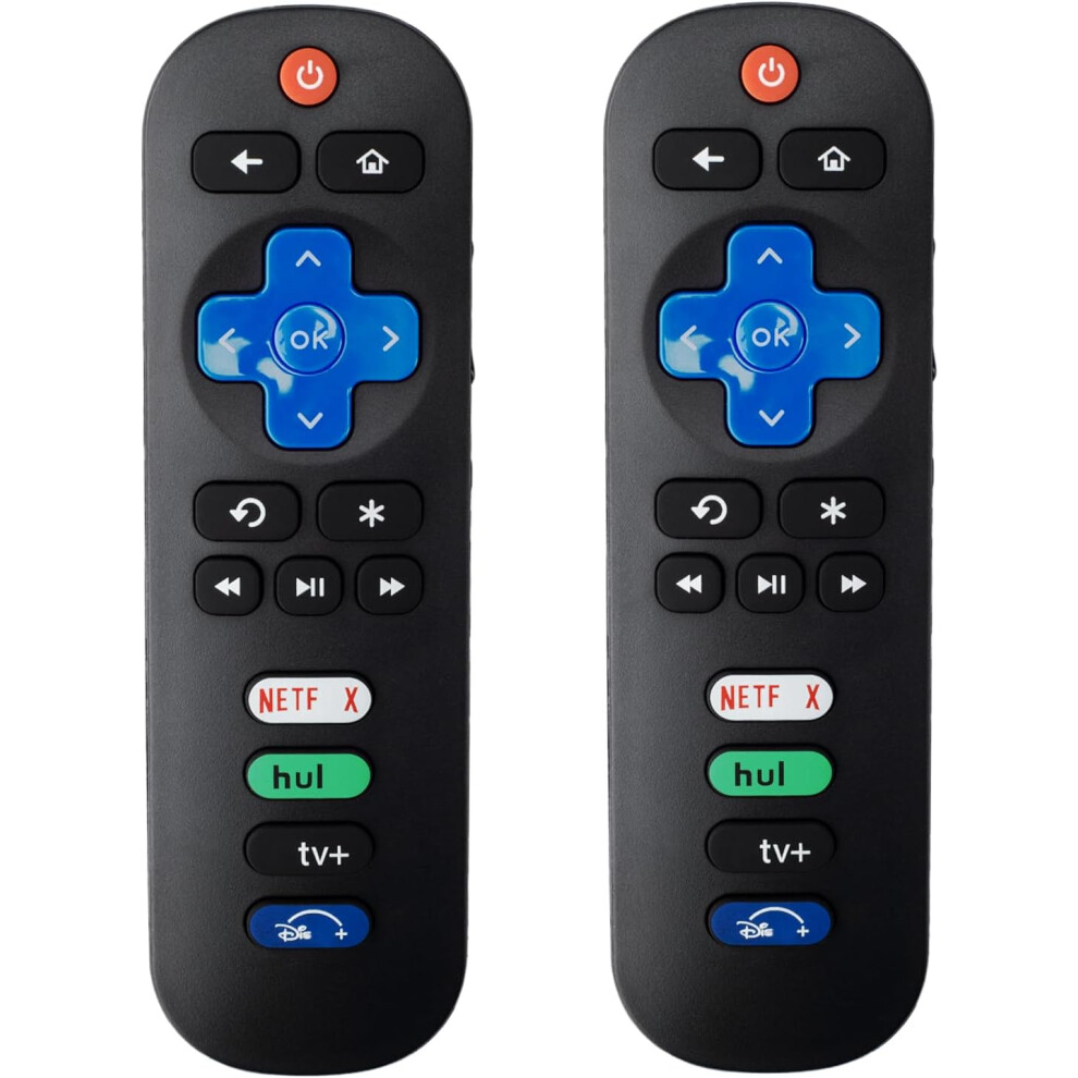 Efgwxyz (Pack Of 2) New Universal Tv Remote Roku Tv?Replacement Remote Compatible With Only Roku Tv Replacement Tcl Roku/For Hisense Roku/For Onn Roku 6223682517060