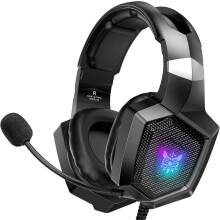Gaming Headset with Microphone, Gaming Headphones Compatible for PS4 PS5 Xbox PC with RGB Lights, Playstation Headset with Noise Reduction 7.1 Surroun