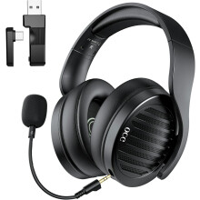 Gaming Headset Dual Wireless Lossless 2.4G Bluetooth Gaming Headphones with Detachable Microphone 50mm Speakers - for PC, PS4, PS5,Smartphone,MacBook,