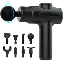 Massage Gun Deep Tissue Percussion Massager for Athletes,Handheld Body Back Muscle Massager with 8 Massage Heads