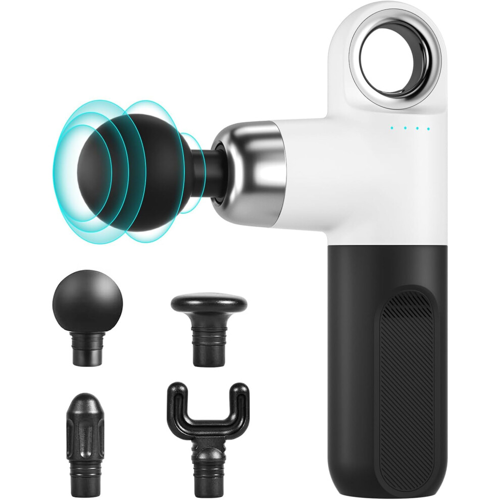 Nuonove Massage Gun, Finger Ring Fascia Gun Deep Tissue, Muscle Massage Gun For Athletes Handheld Electric Deep Tissue Back Massager, Percussion Massage Devic