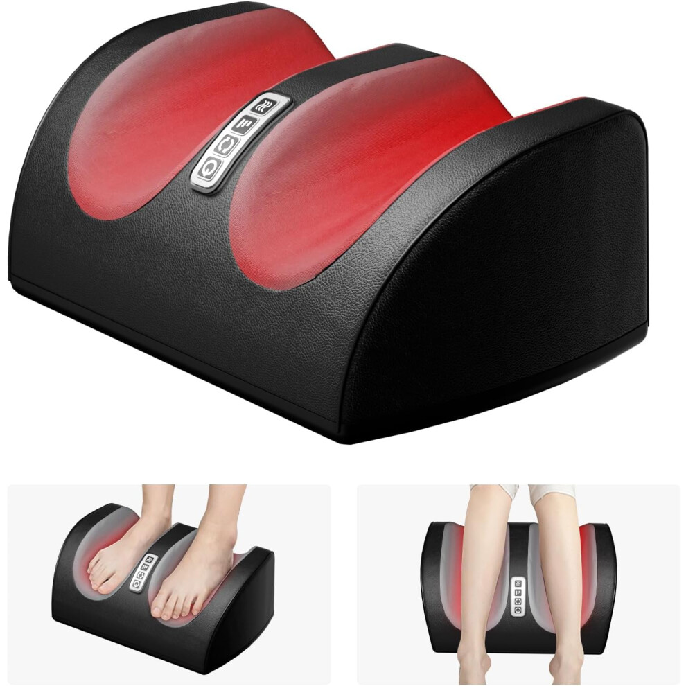 Nuonove Shiatsu Foot Massager Machine With Heat, Foot And Calf Massager With Massage Roller, Deep Tissue Massager For Foot Massage And Calf Massage, Gifts For