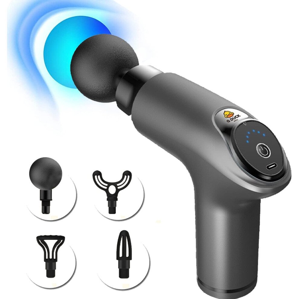 Nuonove Massage Gun Deep Tissue Percussion Muscle Massage Gun For Athletes,Super Quiet Portable Electric Sport Massager Handheld With 4 Massage Heads (12 Spee