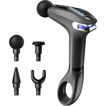 deep Tissue Massage Gun: Upgrade Extension Handle Percussion Massage Gun, Handheld Massage Gun for Pain Relief, Gifts for Men&Women, Gray