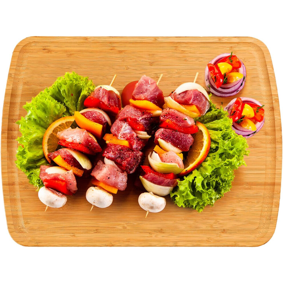 Nuonove Extra Large Bamboo Cutting Boards For Kitchen 24X18" Wooden Cutting Board With Juice Groove And Handles?Large Wood Butcher Block Chopping Board For